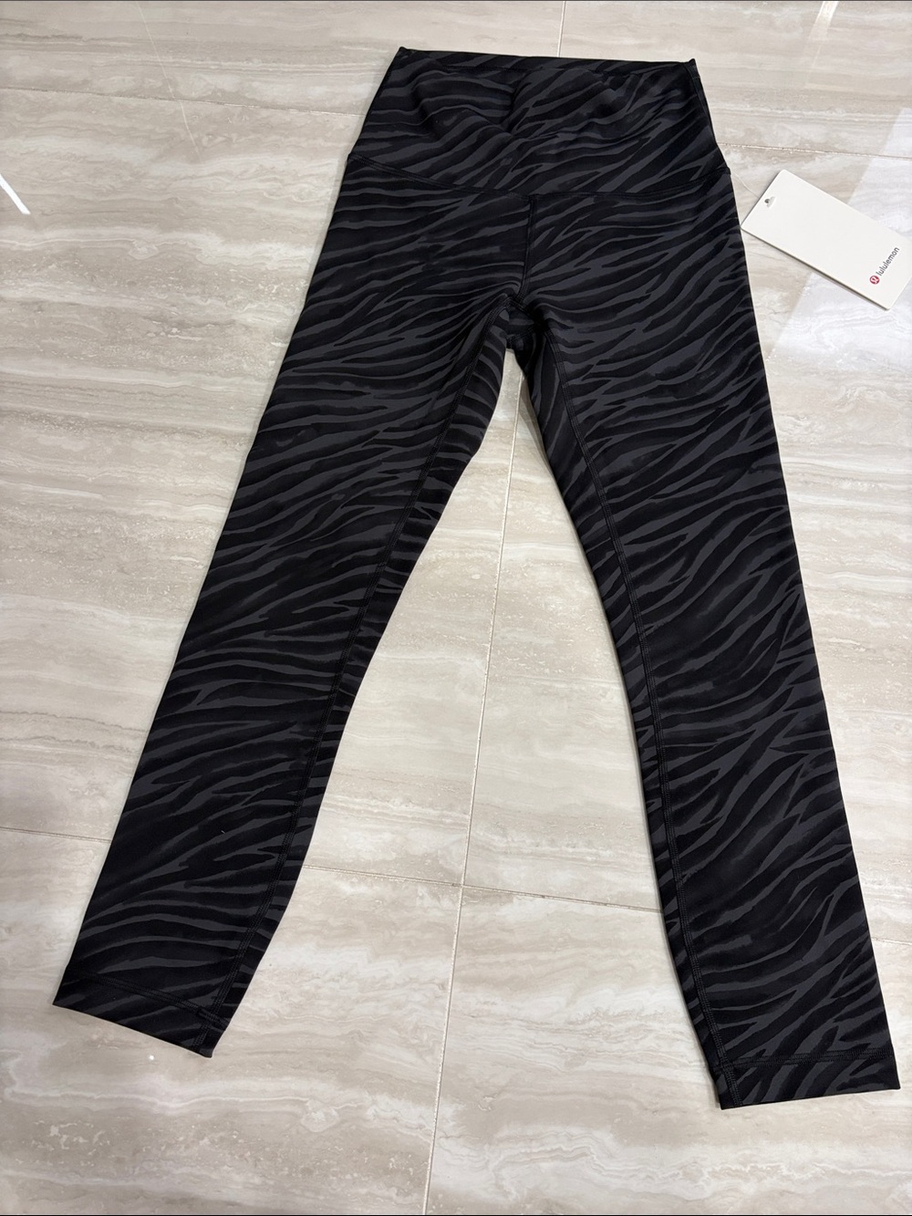 lululemon athletica Black Zebra-Print Leggings